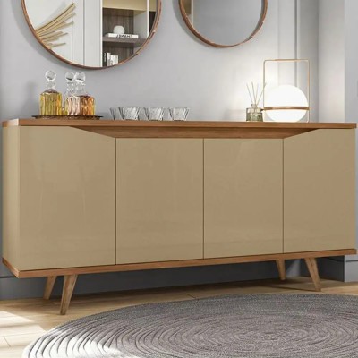 کنسول آیینه چوبی مدل لبخندی | طراحی مدرن و ساخت سفارشی با پایه چوب طبیعی 2