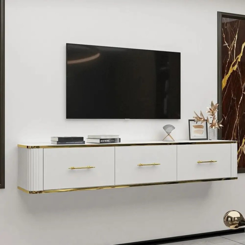 خرید میز تلویزیون MDF سه کشو | میز TV مدرن | دکومیز