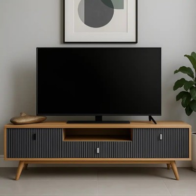 میز تلویزیون مدل روژان| مینیمال با طراحی خاص و رنگ دلخواه| دکومیز