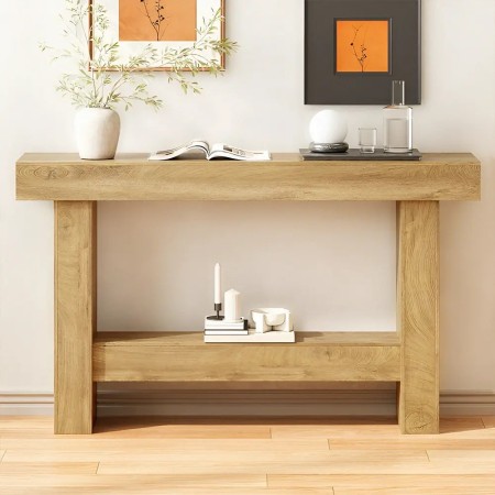 خرید کنسول مدرن مینیمال  | میز کنسول MDF روکش چوب راش | دکومیز