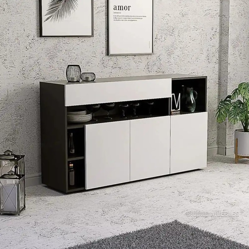 خرید کنسول مینیمال پرنیا | MDF ضدخش با درب مگنتی لمسه – قیمت و مشخصات