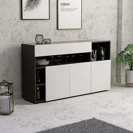 خرید کنسول مینیمال پرنیا | MDF ضدخش با درب مگنتی لمسه – قیمت و مشخصات