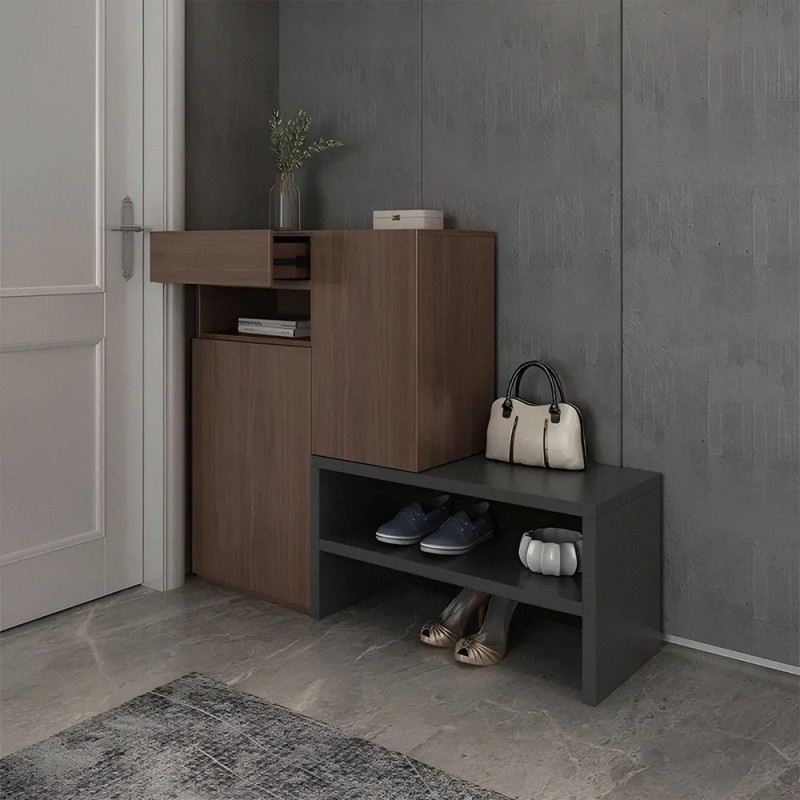 خرید جاکفشی مینیمال | جاکفشی MDF روکش ملامینه ضد خش | دکومیز