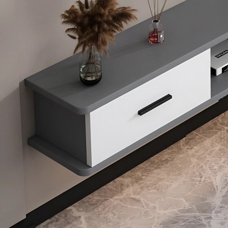 خرید میز تلویزیون دیواری مدل دکووال 220 | میز TV مدرن MDF | دکومیز