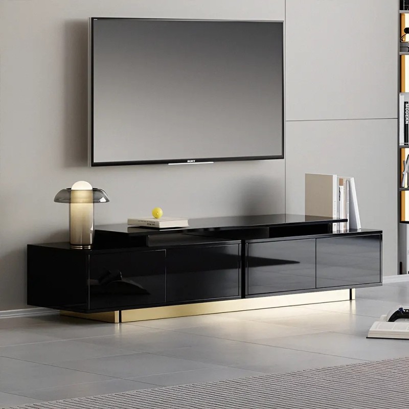 میز تلویزیون پازلی مدل الماس | های‌گلاس متحرک و جادار| دکومیز